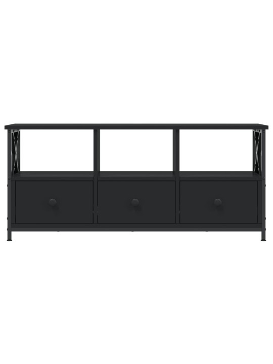 TV skříňka černá 102 x 33 x 45 cm kompozitní dřevo a železo