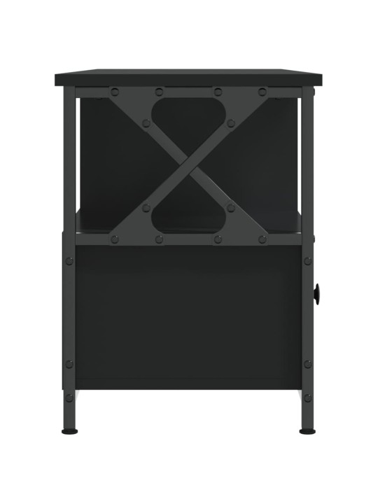 TV skříňka černá 102 x 33 x 45 cm kompozitní dřevo a železo
