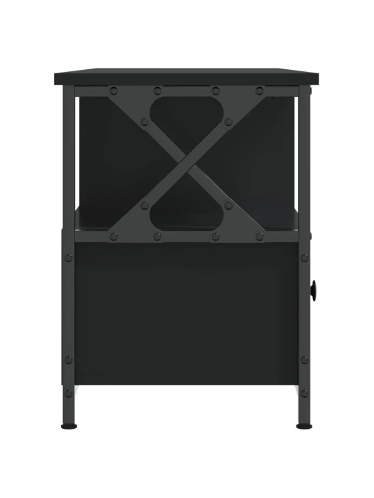 TV skříňka černá 102 x 33 x 45 cm kompozitní dřevo a železo