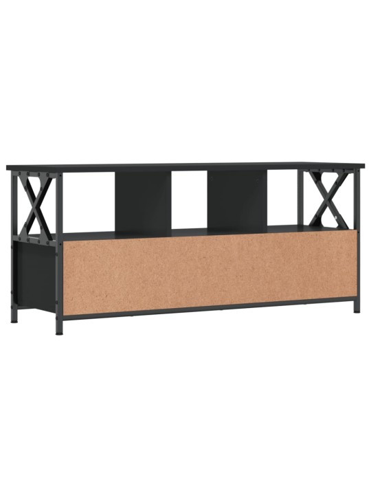 TV skříňka černá 102 x 33 x 45 cm kompozitní dřevo a železo