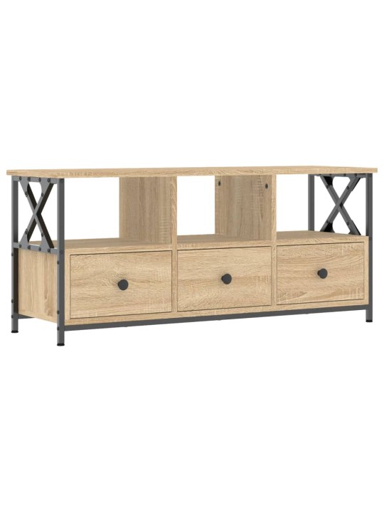 TV skříňka dub sonoma 102x33x45 cm kompozitní dřevo a železo