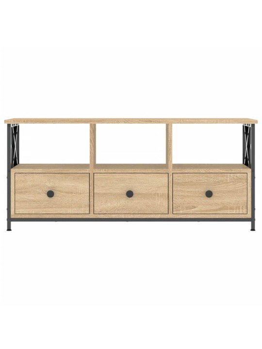 TV skříňka dub sonoma 102x33x45 cm kompozitní dřevo a železo