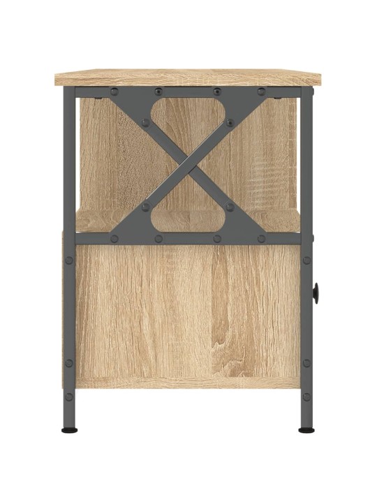 TV skříňka dub sonoma 102x33x45 cm kompozitní dřevo a železo
