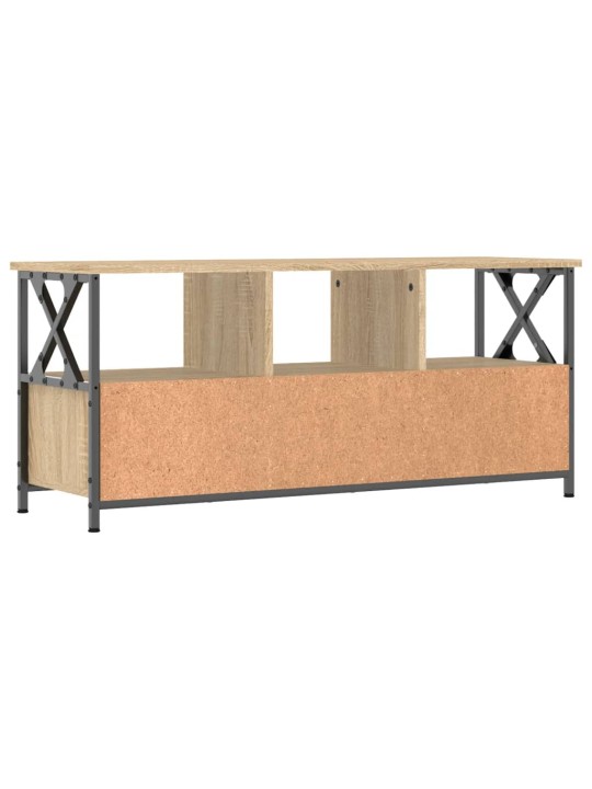 TV skříňka dub sonoma 102x33x45 cm kompozitní dřevo a železo