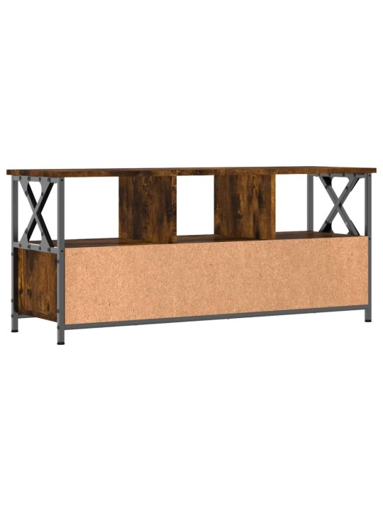 TV skříňka kouřový dub 102x33x45 cm kompozitní dřevo a železo