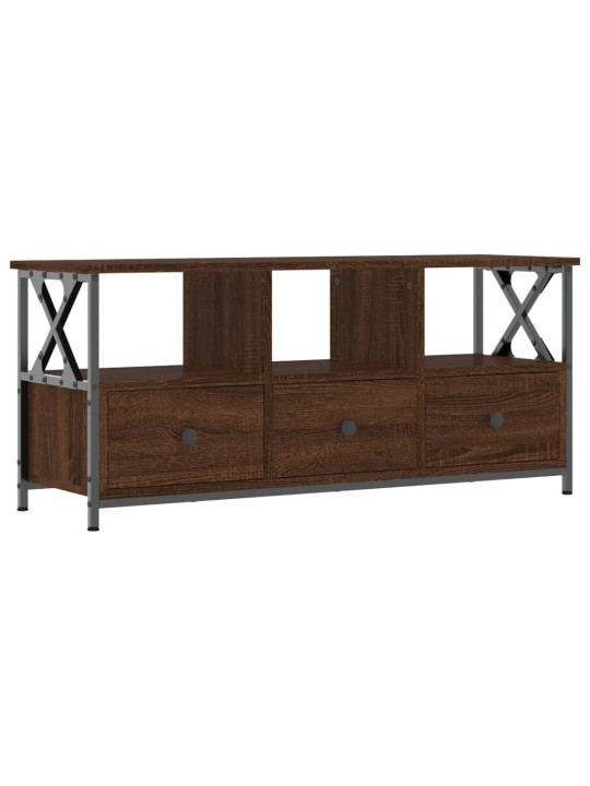 TV skříňka hnědý dub 102 x 33 x 45 cm kompozitní dřevo a železo
