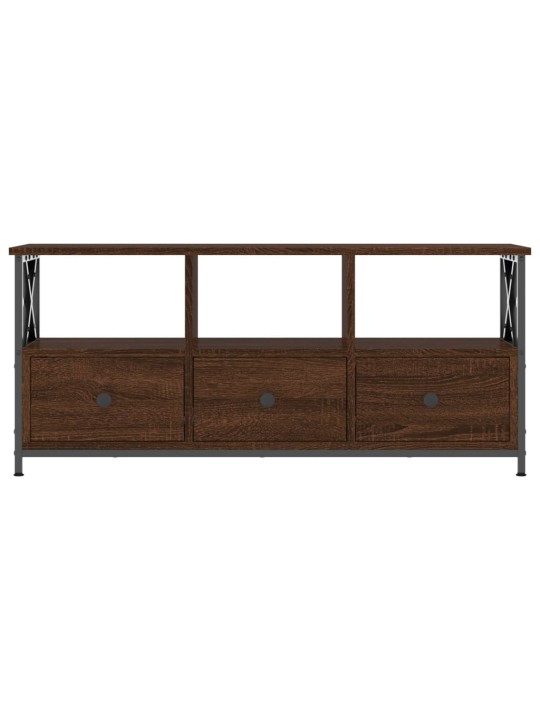 TV skříňka hnědý dub 102 x 33 x 45 cm kompozitní dřevo a železo