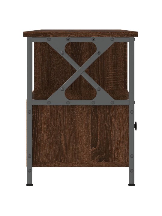 TV skříňka hnědý dub 102 x 33 x 45 cm kompozitní dřevo a železo