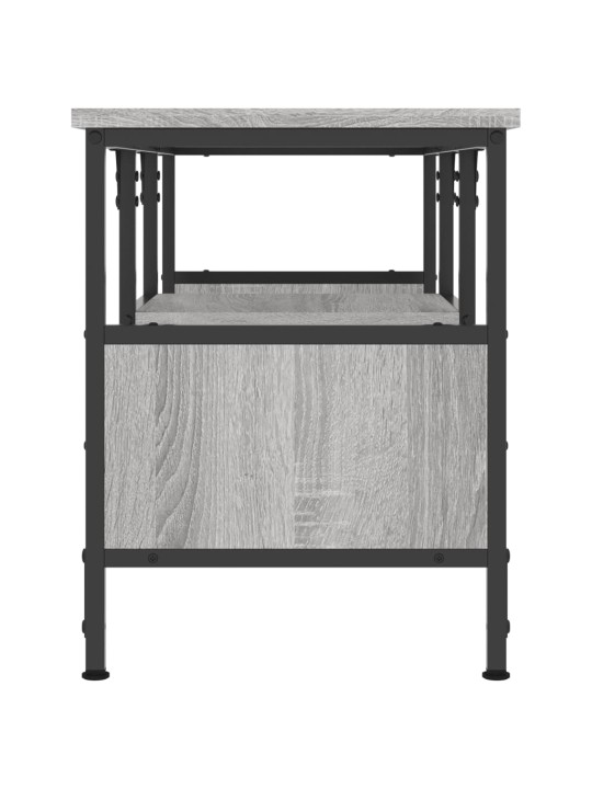 TV skříňka šedá sonoma 100x35x45 cm kompozitní dřevo a železo