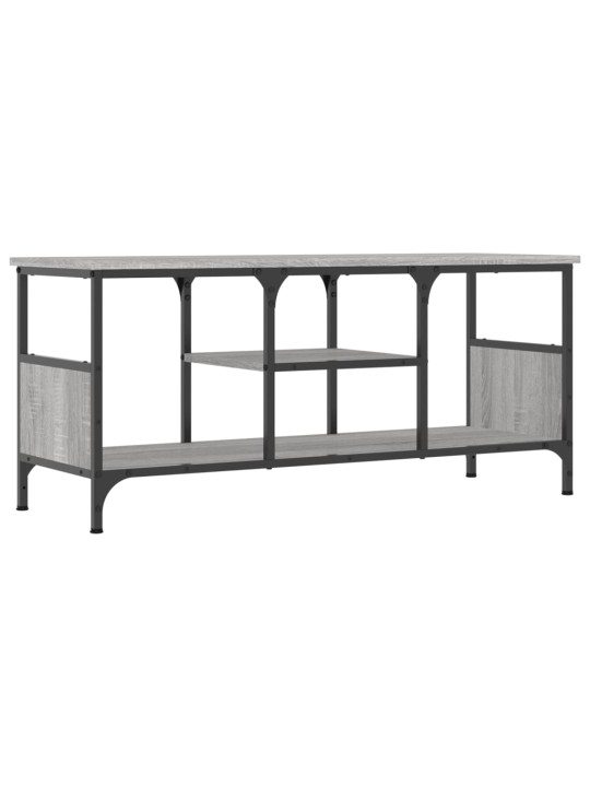 TV skříňka šedá sonoma 100x35x45 cm kompozitní dřevo a železo