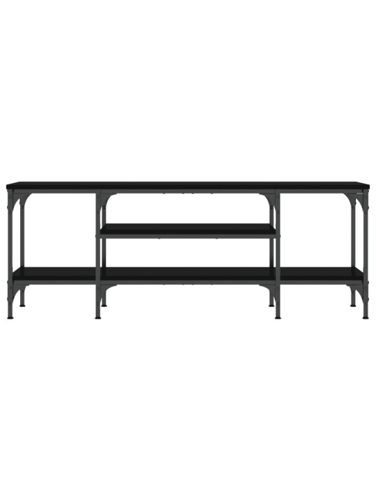 TV stolek černý 121 x 35 x 45 cm kompozitní dřevo a železo
