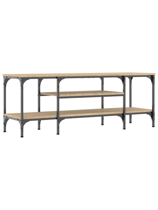 TV stolek dub sonoma 121 x 35 x 45 cm kompozitní dřevo a železo