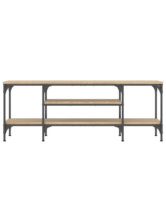 TV stolek dub sonoma 121 x 35 x 45 cm kompozitní dřevo a železo