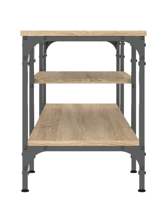 TV stolek dub sonoma 121 x 35 x 45 cm kompozitní dřevo a železo