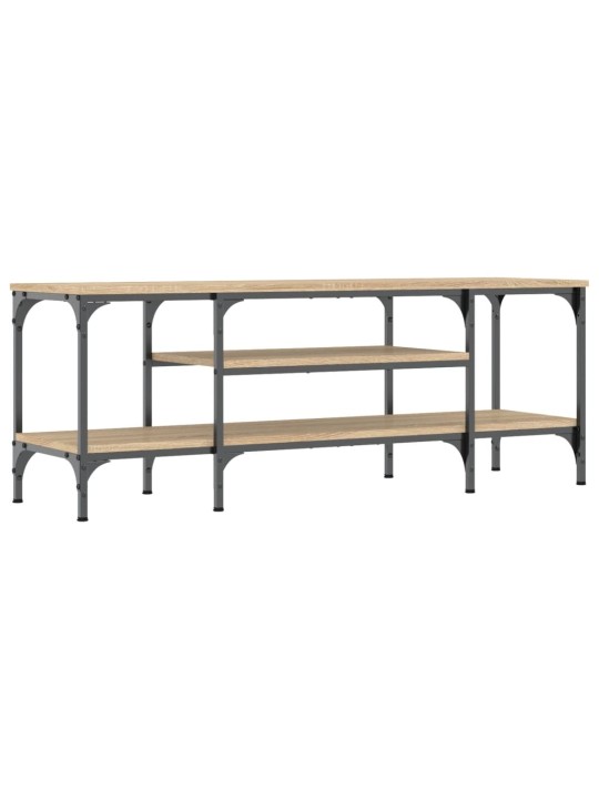 TV stolek dub sonoma 121 x 35 x 45 cm kompozitní dřevo a železo