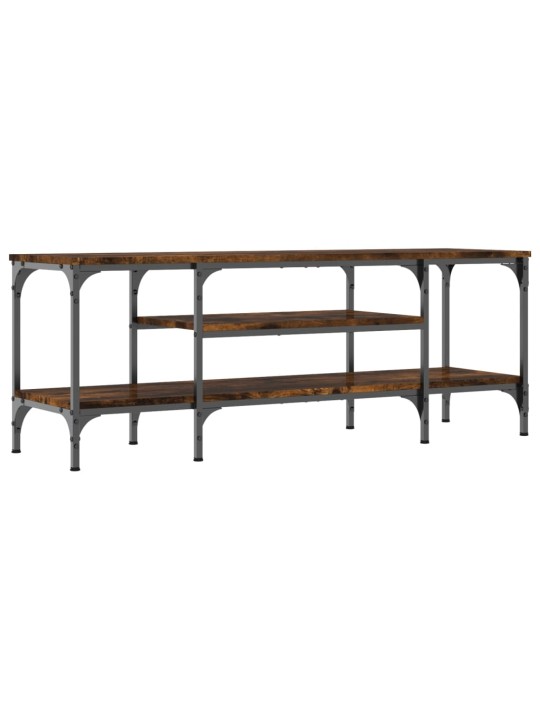 TV stolek kouřový dub 121x35x45 cm kompozitní dřevo a železo