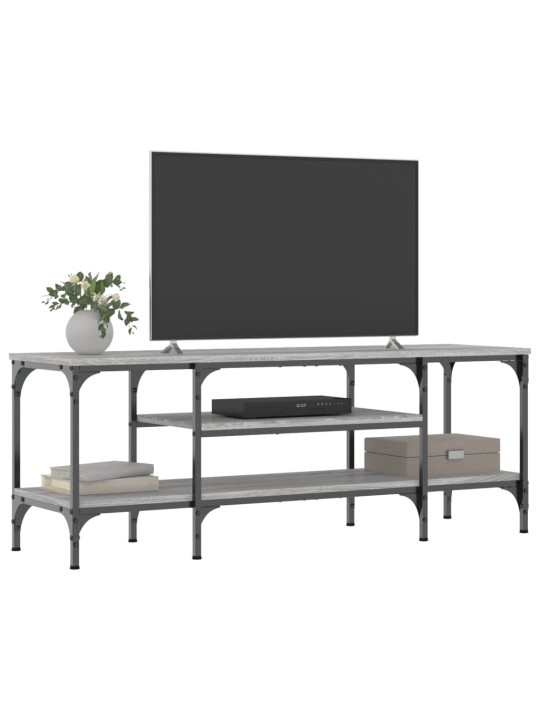 TV stolek šedý sonoma 121x35x45 cm kompozitní dřevo a železo