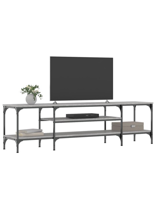 TV skříňka šedá sonoma 161x35x45 cm kompozitní dřevo a železo