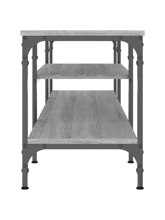 TV skříňka šedá sonoma 161x35x45 cm kompozitní dřevo a železo