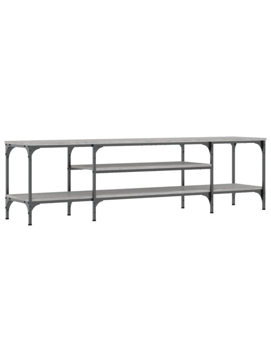 TV skříňka šedá sonoma 161x35x45 cm kompozitní dřevo a železo