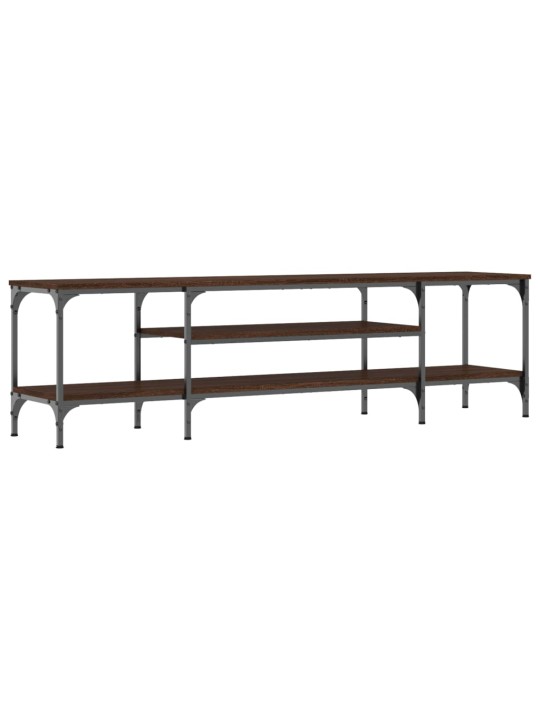 TV skříňka hnědý dub 161 x 35 x 45 cm kompozitní dřevo a železo