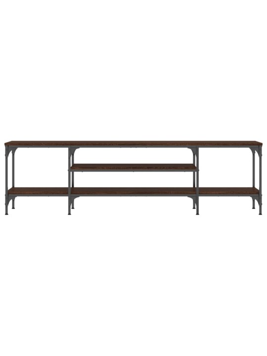 TV skříňka hnědý dub 161 x 35 x 45 cm kompozitní dřevo a železo