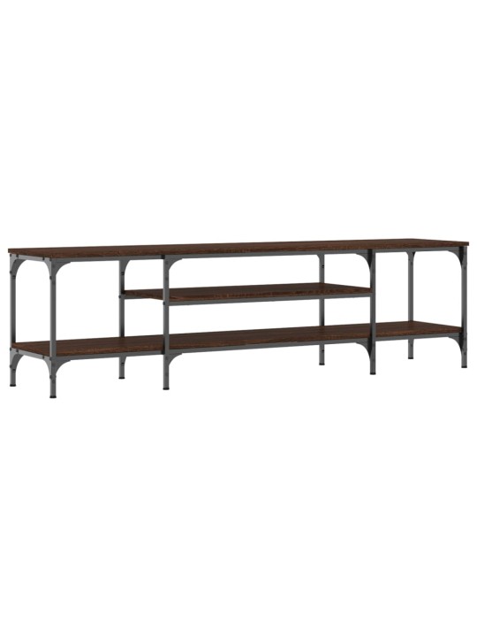 TV skříňka hnědý dub 161 x 35 x 45 cm kompozitní dřevo a železo