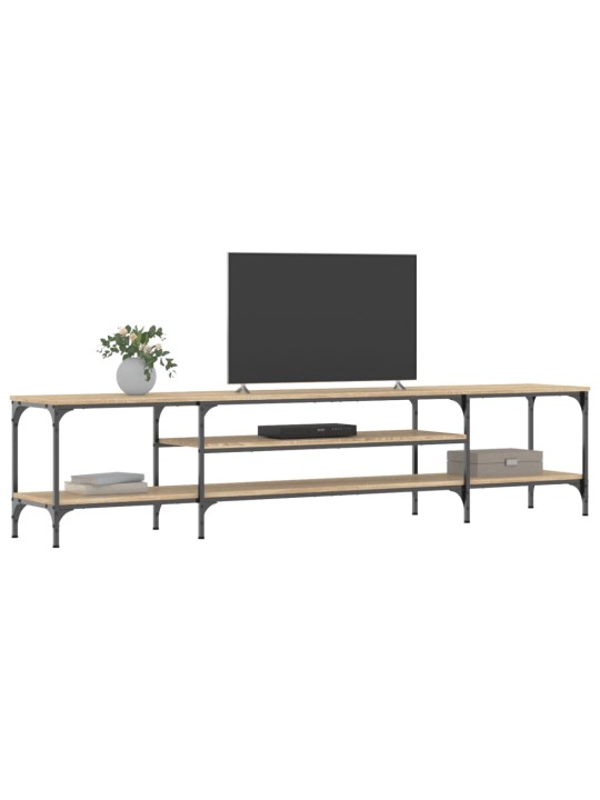 TV stolek dub sonoma 201 x 35 x 45 cm kompozitní dřevo a železo