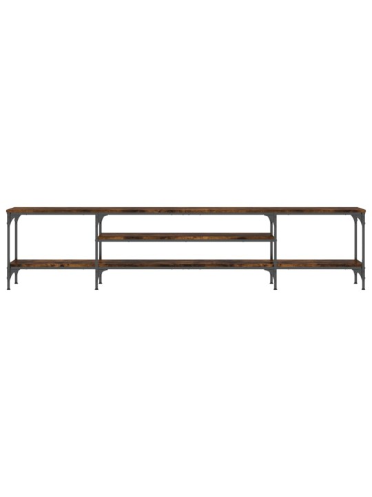TV stolek kouřový dub 201x35x45 cm kompozitní dřevo a železo