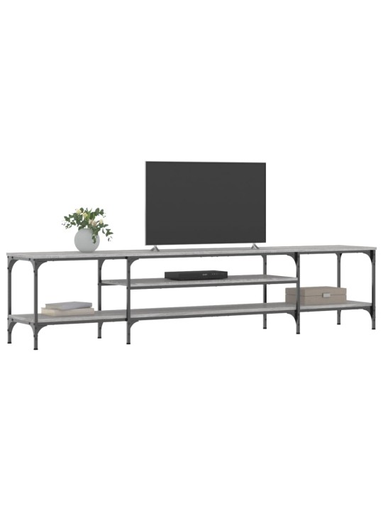 TV stolek šedý sonoma 201x35x45 cm kompozitní dřevo a železo