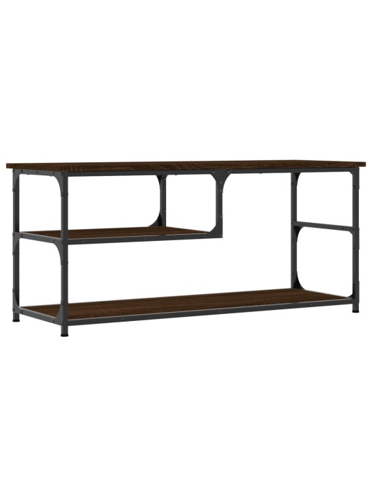 TV skříňka hnědý dub 103 x 38 x 46,5 cm kompozitní dřevo a ocel