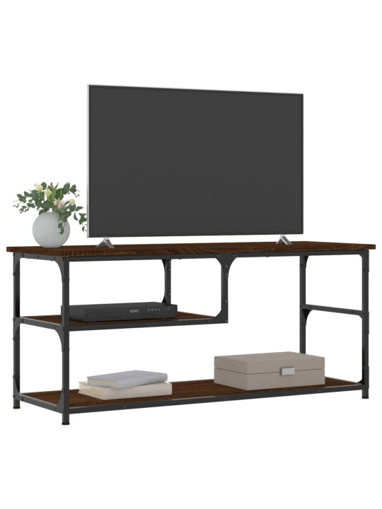 TV skříňka hnědý dub 103 x 38 x 46,5 cm kompozitní dřevo a ocel