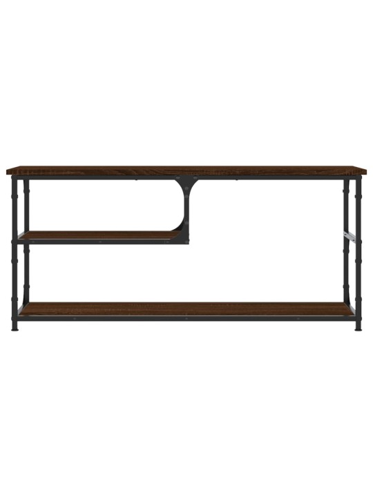 TV skříňka hnědý dub 103 x 38 x 46,5 cm kompozitní dřevo a ocel