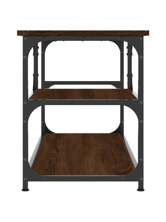 TV skříňka hnědý dub 103 x 38 x 46,5 cm kompozitní dřevo a ocel