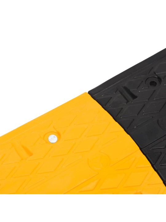 Zpomalovací prahy 5 ks žluté a černé 97 x 32,5 x 4 cm pryž