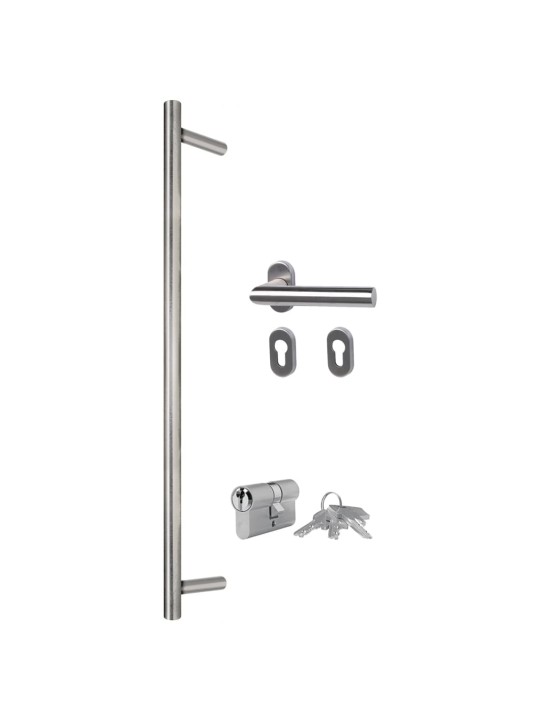 Vchodové dveře bílé 100 x 200 cm hliník a pvc