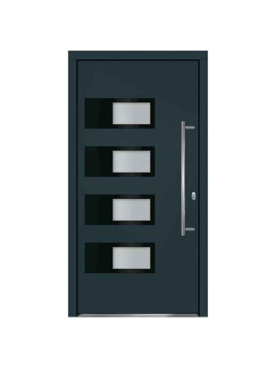 Vchodové dveře antracitové 110 x 210 cm hliník a pvc