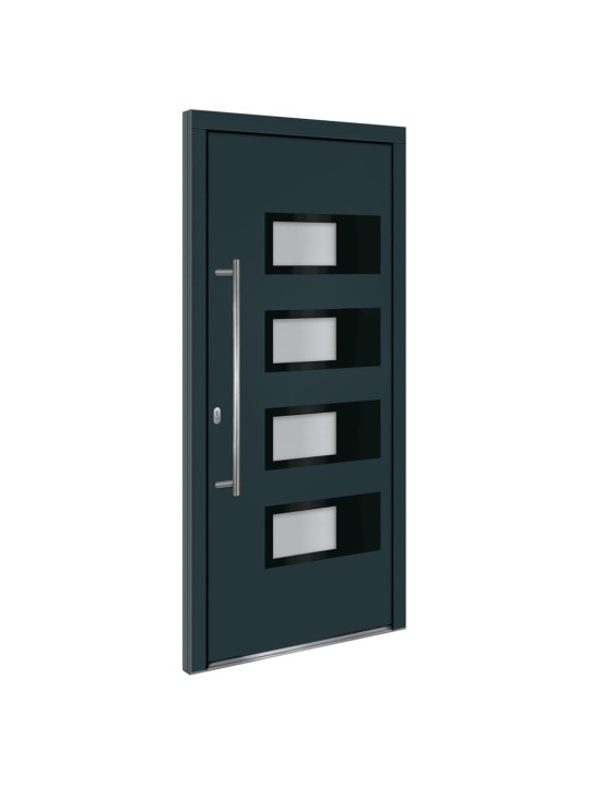Vchodové dveře antracitové 100 x 210 cm hliník a pvc