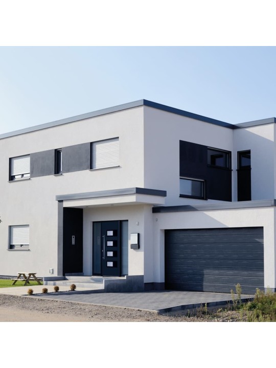 Vchodové dveře antracitové 110 x 210 cm hliník a pvc