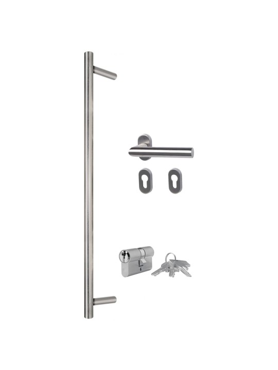 Vchodové dveře antracitové 110 x 210 cm hliník a pvc
