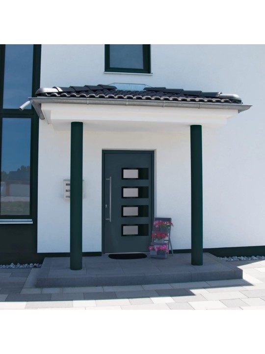 Vchodové dveře antracitové 110 x 210 cm hliník a pvc