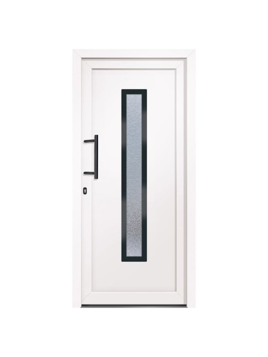 Vchodové dveře bílé 98 x 208 cm pvc