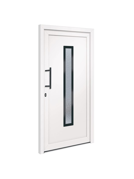 Vchodové dveře bílé 108 x 208 cm pvc