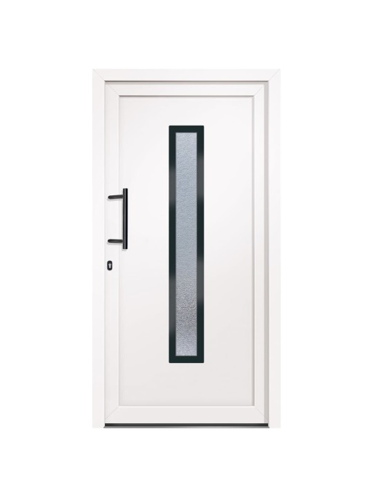 Vchodové dveře bílé 108 x 208 cm pvc