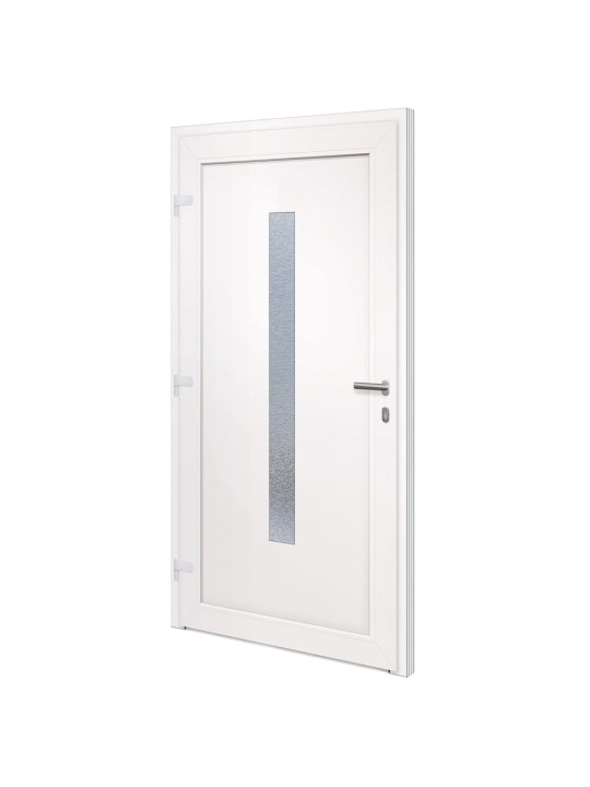 Vchodové dveře bílé 108 x 208 cm pvc