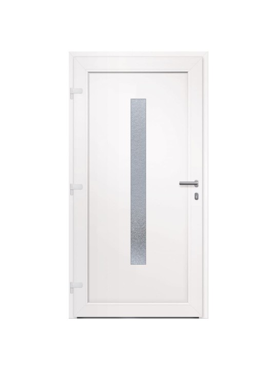 Vchodové dveře bílé 108 x 208 cm pvc