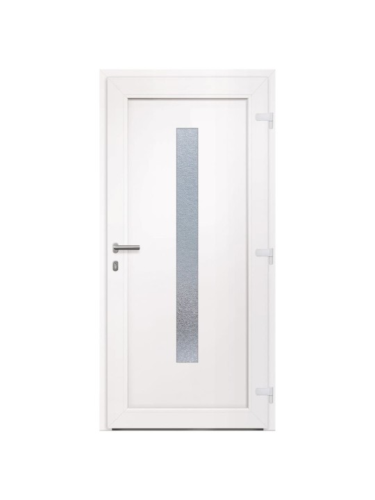 Vchodové dveře bílé 98 x 208 cm pvc