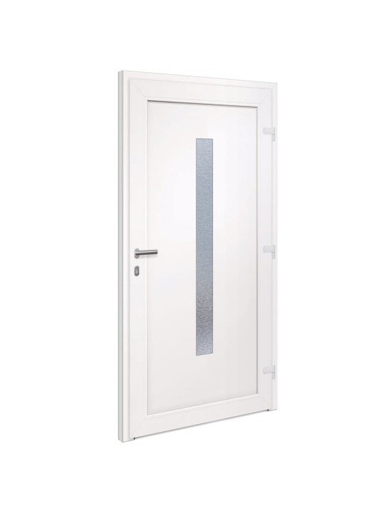 Vchodové dveře bílé 108 x 208 cm pvc