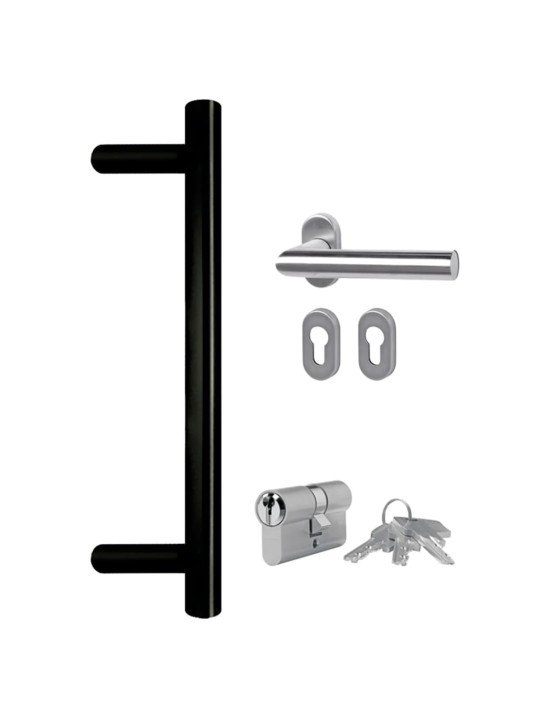 Vchodové dveře antracitové 98 x 208 cm pvc
