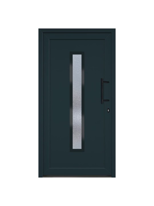 Vchodové dveře antracitové 108 x 208 cm pvc